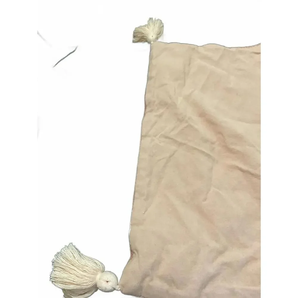 Moss and Willow Embroidered Decorative Cushion Cover with Tassels